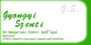 gyongyi szenti business card
